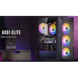 Antec Ax61 Elite Atx, 4X Argb 120MM Fans Included, Up To 8X 120MM. 360MM Radiator Front & 240MM Top, 32CM Gpu & 16CM Cpu, High Airflow Gaming Case
