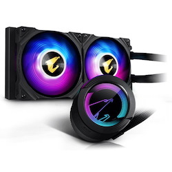 Gigabyte Aorus Waterforce 240 All-In-One Liquid Cooler With Circular LCD Display, RGB Fusion 2.0, Dual 120MM Argb Fans