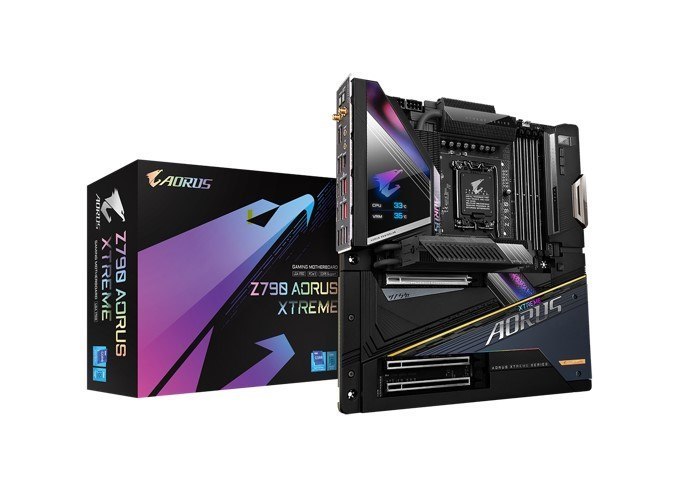 Gigabyte Z790 Aorus Master X Intel Lga 1700 E-Atx Motherboard, 4X DDR5 ~192GB, 3X Pci-E X16, 5X M.2, 4X Sata, 11X Usb 3.2, 3X Usb-C