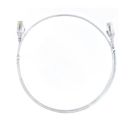 8Ware Cat6 Ultra Thin Slim Cable 0.50M / 50CM - White Color Premium RJ45 Ethernet Network Lan Utp Patch Cord 26Awg For Data