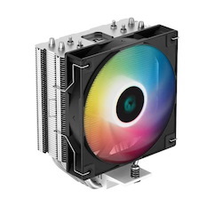 DeepCool Ag400 Argb Single Tower Cpu Cooler, TDP 220W, 120MM Static Argb Fan, Direct-Touch Copper Heat Pipes, Intel Lga1700/Amd Am5 Support
