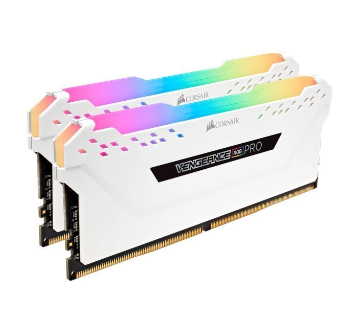 Corsair Vengeance RGB Pro 16GB (2x8GB) DDR4 3200MHz C16 Desktop Gaming Memory White