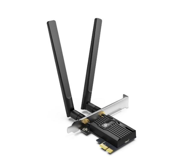 TP-Link Archer Tx55e Ax3000 Wi-Fi 6 Bluetooth 5.2 PCIe Adapter, 2402Mbps@5GHz, 574Mbps@2.4GHz