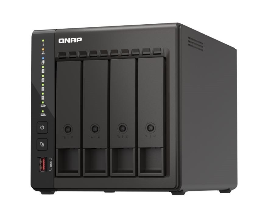 Qnap Ts-453E-8G 4 Bay Nas Intel® Celeron® J6412 Uhd Graphics 8GB Hot-Swappable 2XM.2 PCle 2XGbE2.5 Wol 2Xusb3.2 3YR WTY