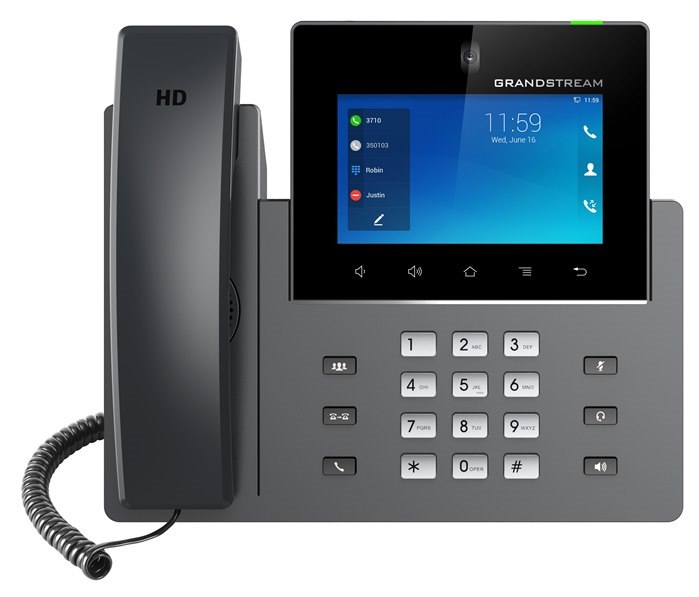 Grandstream GXV3450 16 Line Android Ip Phone, 16 Sip Accounts, 1280 X 800 Colour Touch Screen, 2MB Camera, Built In Bluetooth+WiFi, Powerable Via Poe