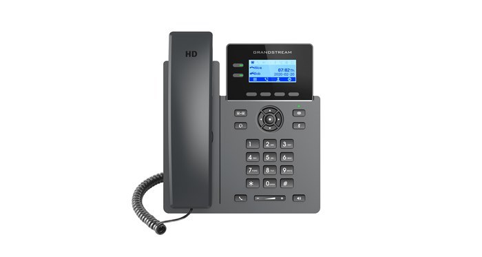 Grandstream GRP2602W Carrier Grade 2 Line Ip Phone, 2 Sip Accounts, 2.2' LCD, 132X48 Screen, HD Audio, Wi-Fi, 5 Way Conference, 1Yr WTYF