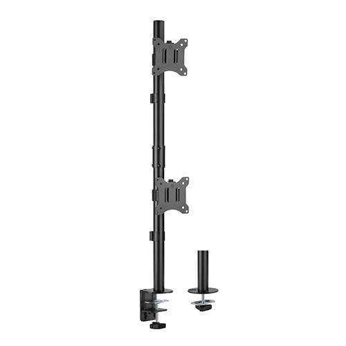 Brateck Vertical Pole Mount Dual-Screen Monitor Mount Fit Most 17'-32' Monitors, Up To 9KG Per Screen Vesa 75X75/100X100