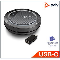 Poly Plantronics/Poly Calisto 5300-M With Usb-C BT600 Dongle, Bluetooth Speakerphone, Teams Certified, Portable And Personal, Easy Connect And Control