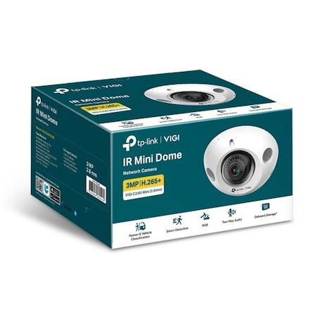 TP-Link Vigi 3MP C230i Mini(2.8Mm) Ir Mini Dome Network Camera, 2.8MM Ultra-Wide Angle Lens, Smart Detection, 3YW (LD)