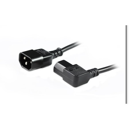 1M Right Angle IEC C13 to C14 Power Cable