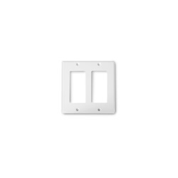 Wirepath™ Decorative Double Gang Wall Plate - White