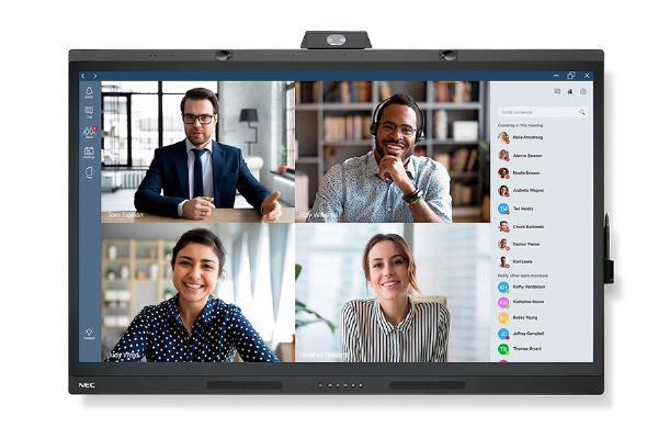 Nec WD551 55" Windows Collaboration Display - Certified For Microsoft Teams/ Built-In Conference Camera/ 4K/ 10-Point Multi Touch/ 16/7 / USB-Cx2/HDMI