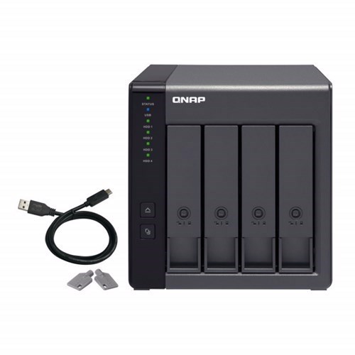 Qnap 4-Bay 3.5" Sata HDD Usb 3.0 Type-C Hardware Raid External Enclosure.