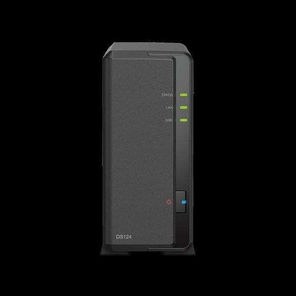 Synology DiskStation DS124 1-Bay 3.5" Diskless 1xGbE Nas (Tower), Realtek RTD1619B Quad-Core. 1.4GHz, 1GB Ram, 2xUSB3 - 2 YR WTY - Launch Date 19Jul23