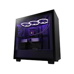 NZXT H7 Flow Black - Mid-Tower Airflow PC Gaming Case - Tempered Glass - Enhanced Cable Management - Water-Cooling Ready
