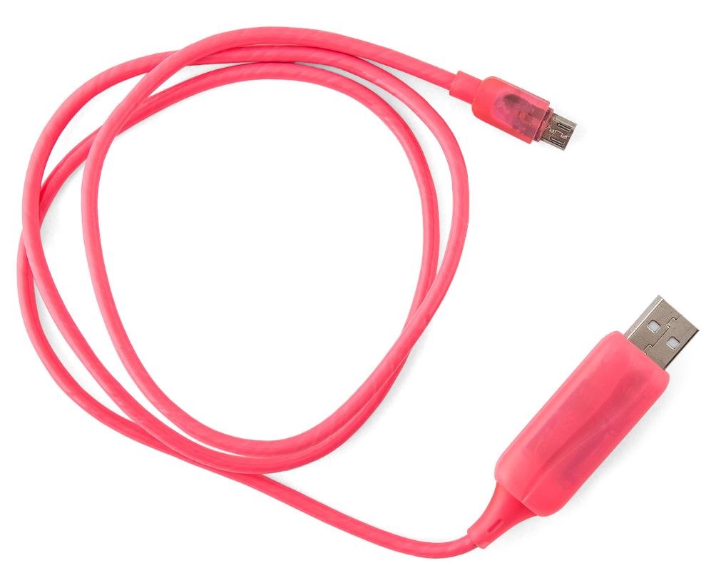Generic 8Ware Visible Flowing Micro Usb Charging Cable - Pink