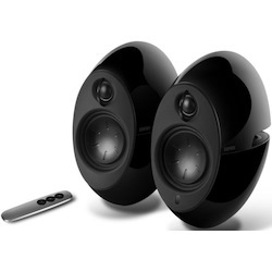 Edifier E25hd Luna HD Bluetooth Speakers Black - BT 4.0/3.5MM AUX/Optical DSP/ 74W Speakers/ Curved design/Dual 2X3 Passive Bass/Wireless Remote