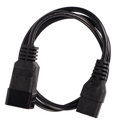 4Cabling Iec C19 To C20 Power Cable 15A Black 1M