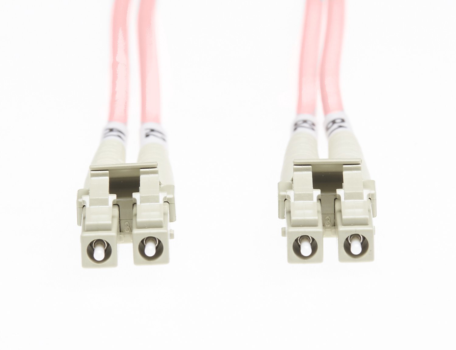 4Cabling 1M LC-LC Om1 Multimode Fibre Optic Cable: Salmon Pink