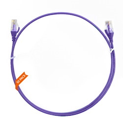 4Cabling 0.75M Cat 6 Ultra Thin LSZH Pack Of 50 Ethernet Network Cable. Purple