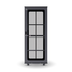 Serveredge 42Ru Fully Assembled Free Standing Server Cabinet - 800W X 1200D X 2055HIncludes:Front Glass DoorDual Rear Mesh Doors1 X 8 Way Pdu1 X 4 Way Fan Unit3 X Fixed Shelves: 750MM DepthL- Shaped R