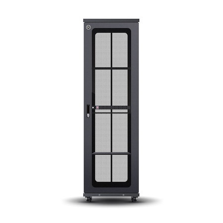 Serveredge 48Ru Fully Assembled Free Standing Server Cabinet - 800W X 1200D X 2325H Includes:Lockable Front Glass DoorLockable Dual Rear Mesh DoorsLockable Split Side Panels1 X 8 Way Pdu1 X 4 Way Fan