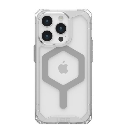 Uag Plyo MagSafe Apple iPhone 15 Pro (6.1') Case - Ice/Silver (114286114333),16 FT. Drop Protection (4.8M), Armored Shell, Air -Soft Corners