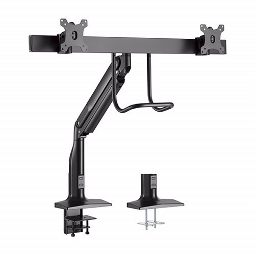 Brateck Dual Monitors Select Gas Spring Aluminium Monitor Arm Fit Most 17‘-35’ Monitors Up To 10KG Per Screen