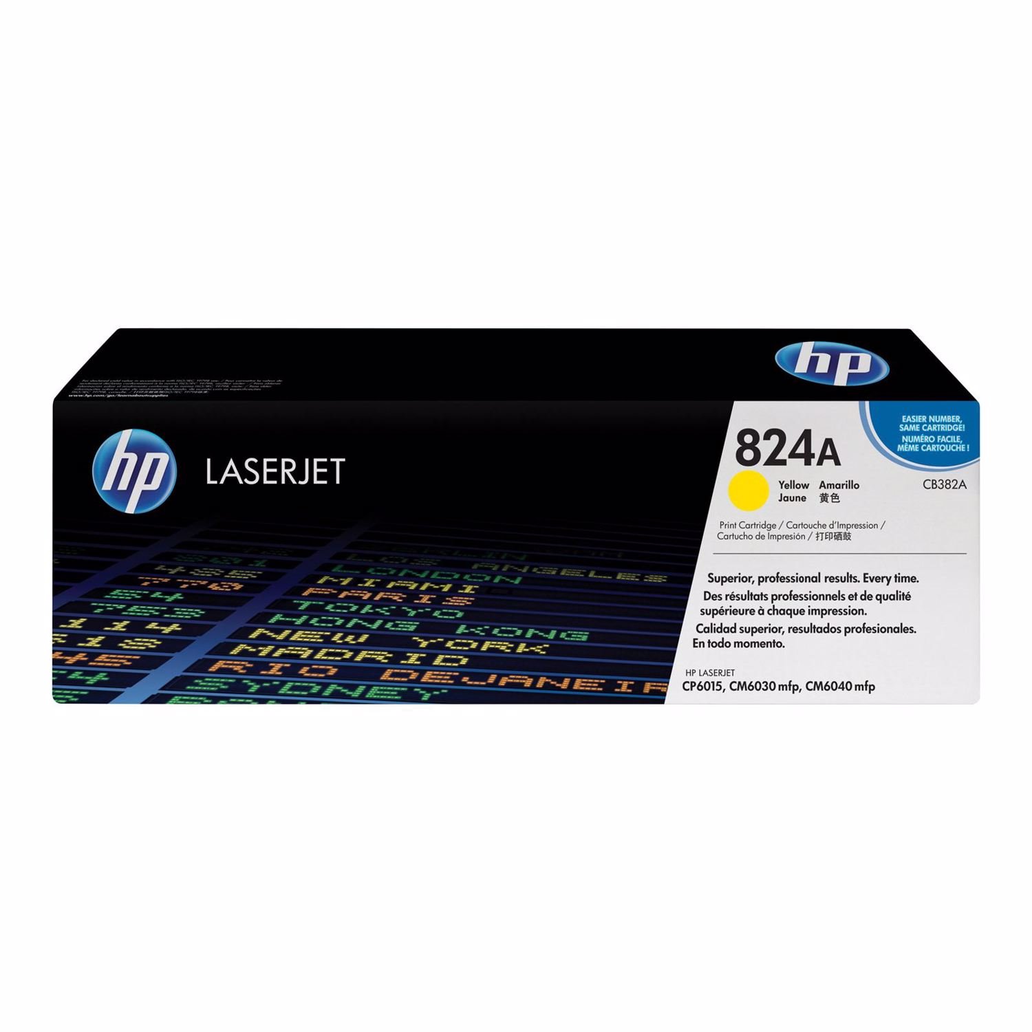 HP 824A Original Laser Toner Cartridge - Yellow - 1 Each