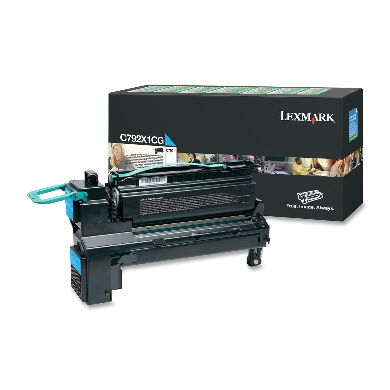 Lexmark C792X1CG Original Laser Toner Cartridge - Cyan - 1 Each