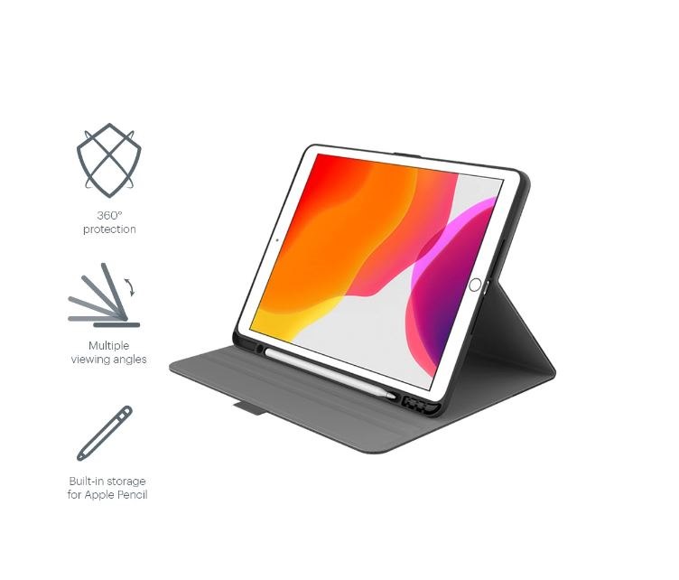 Cygnett Ipad 10.2' (2019) Tekview Folio Case - Grey/Black