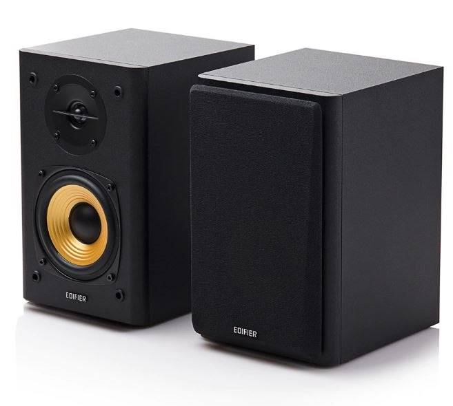 Edifier R1000T4 Ultra-Stylish Active Bookself Speaker - Uncompromising Sound Quality For Home Entertainment Theatre - 4Inch Bass Driver Speakers Black