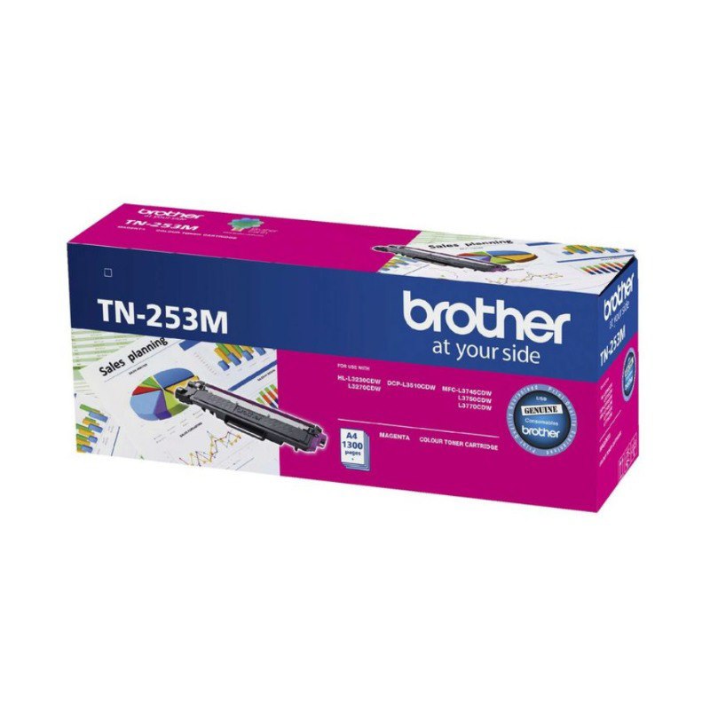 Brother TN-253M Magenta Toner Cartridge To Suit - HL-3230CDW/3270CDW/DCP-L3015CDW/MFC-L3745CDW/L3750CDW/L3770CDW (1,300 Pages)