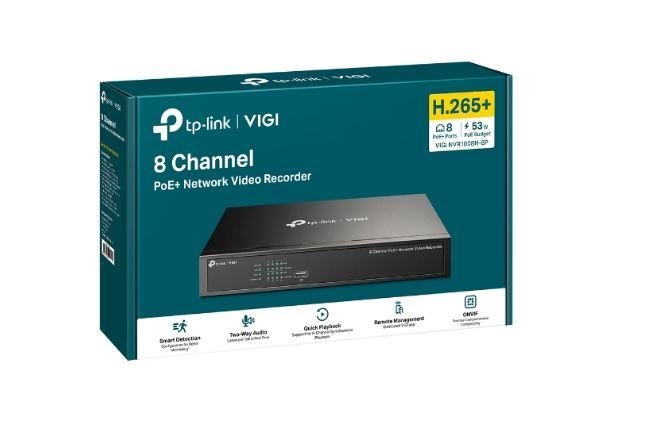 TP-Link Vigi NVR1008H-8P Vigi 8 Channel PoE+ Network Video Recorder