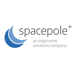 SpacePole Floorstand W/Rotation-Tablet Enclosures