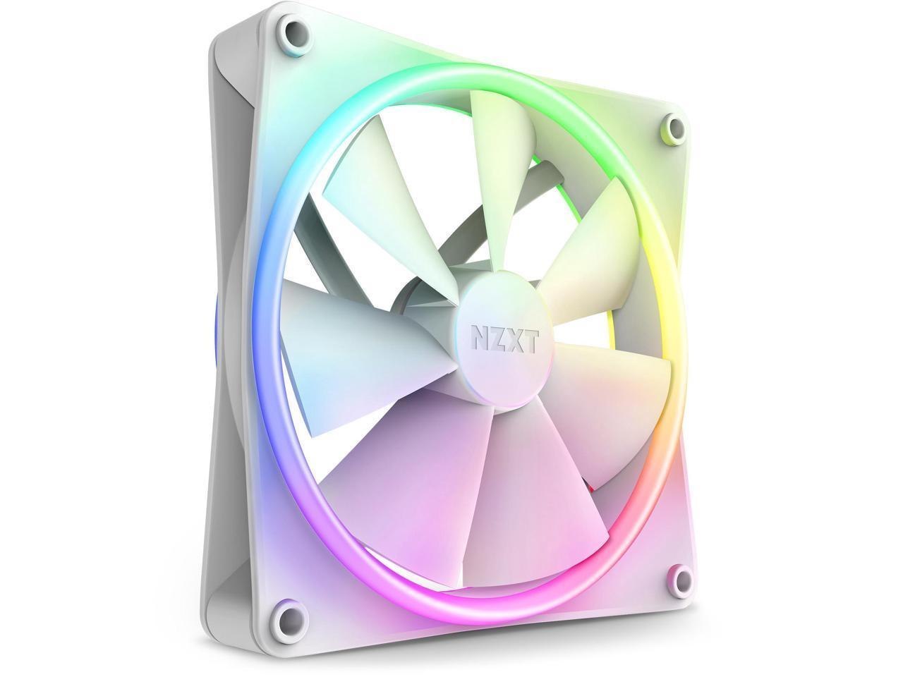 NZXT F140RGB Duo - 140MM Dual-Sided RGB Fan - Single Pack (White)