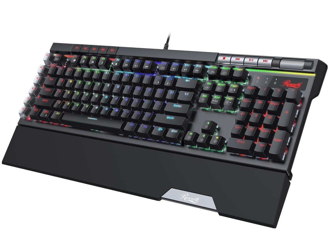 Rosewill Blitz K50 RGB BR Wired Gaming Tactile Mechanical Keyboard