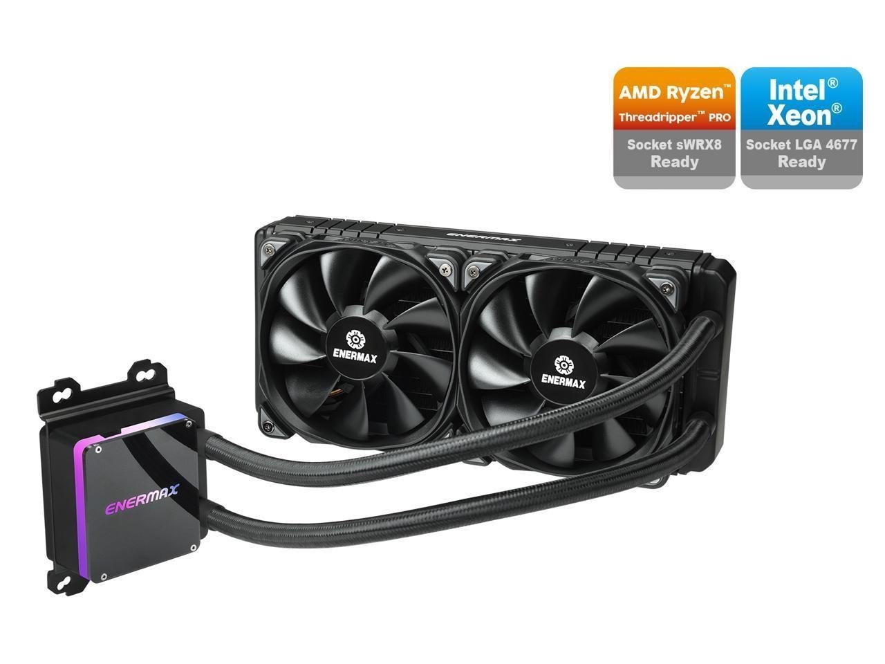 Enermax Liqtech Ii TR4 240 Argb All-In-One Cpu Liquid Cooler For Amd TR4 & Intel Xeon