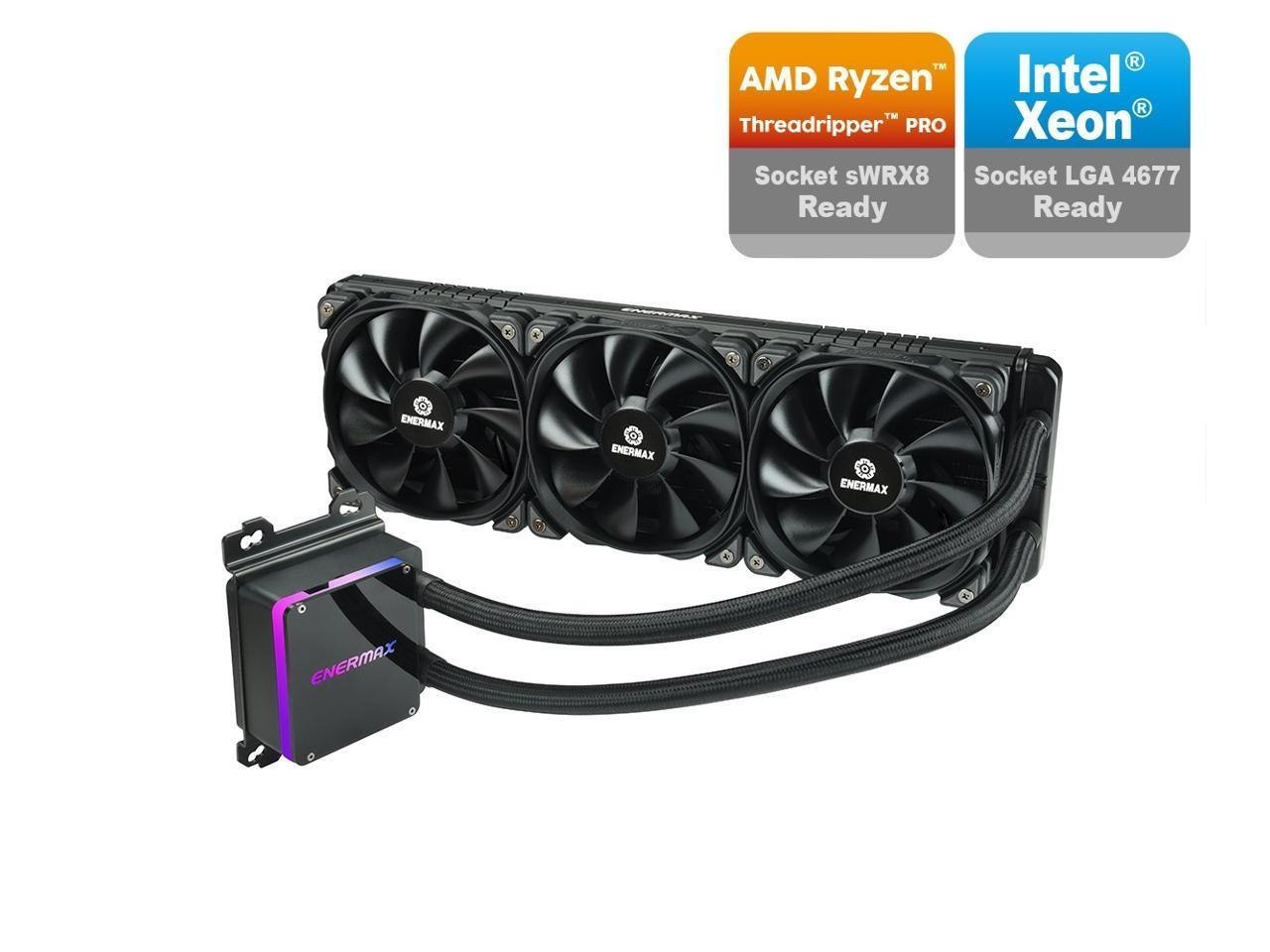 Enermax Liqtech Ii TR4 360 Argb All-In-One Cpu Liquid Cooler For Amd TR4 & Intel Xeon