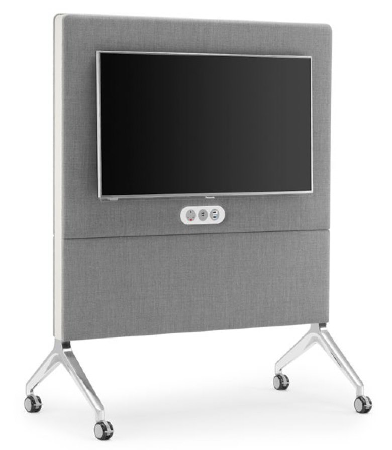 Boss Design Portal Mobile Media Unit with Whiteboard