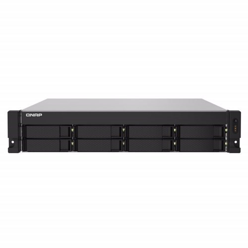 Qnap 8-Bay Nas (No Disk) Alpine QC 1.7GHz, 4GB, 2.5GbE(2), 10GbE SFP+(2), 2U, 3YR WTY