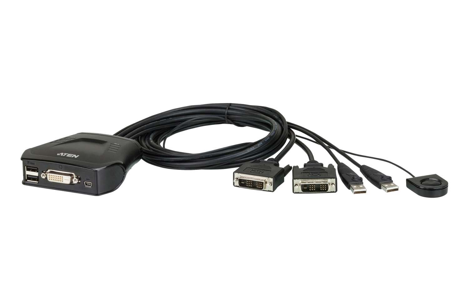 Aten 2-Port Usb Dvi Cable KVM Switch - [ Old Sku: CS-22D ]