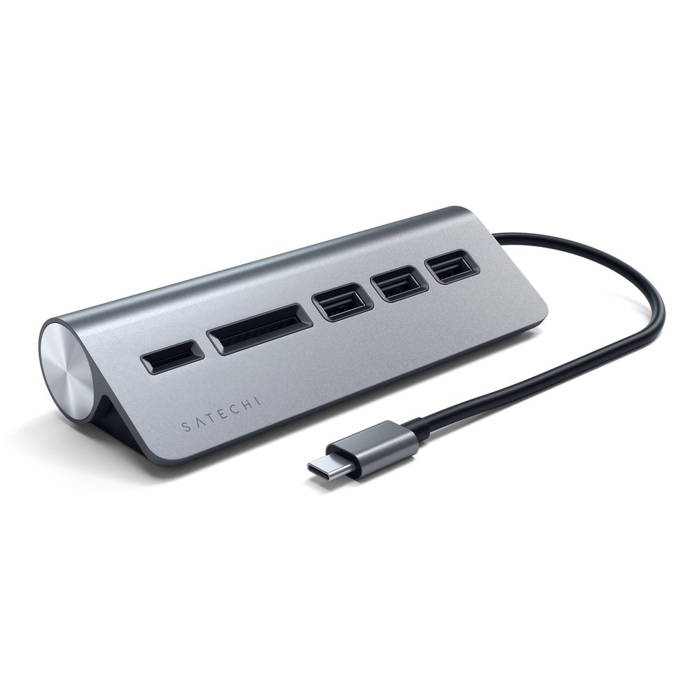 Satechi USB-C Aluminium USB Hub & Card Reader (Space Grey)