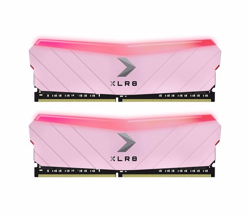 PNY XLR8 16GB (2x8GB) Udimm 4600Mhz RGB CL18 1.35V Pink Heat Spreader Gaming Desktop PC Memory