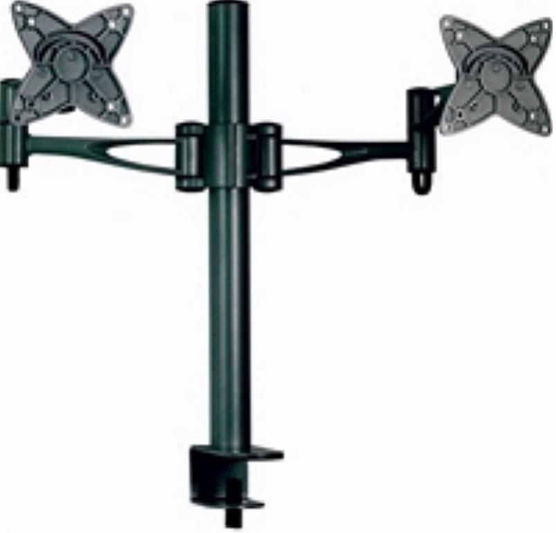 Astrotek Dual Monitor Arm Desk Mount Stand 36CM For 2 LCD Displays 21.5' 22' 23.6' 24' 27' 15KG 30° Tilt 180° Swivel 360° Rotate Vesa 75X75 100X100