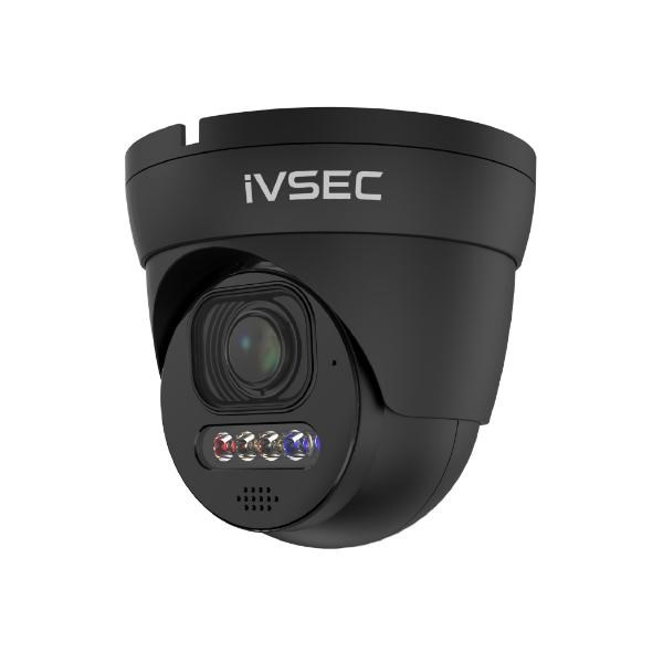 Ivsec Turret Ip Cam 8MP 25FP Motorised 2.8-12MM Full Col Our Adv Det Adv Ivs Black