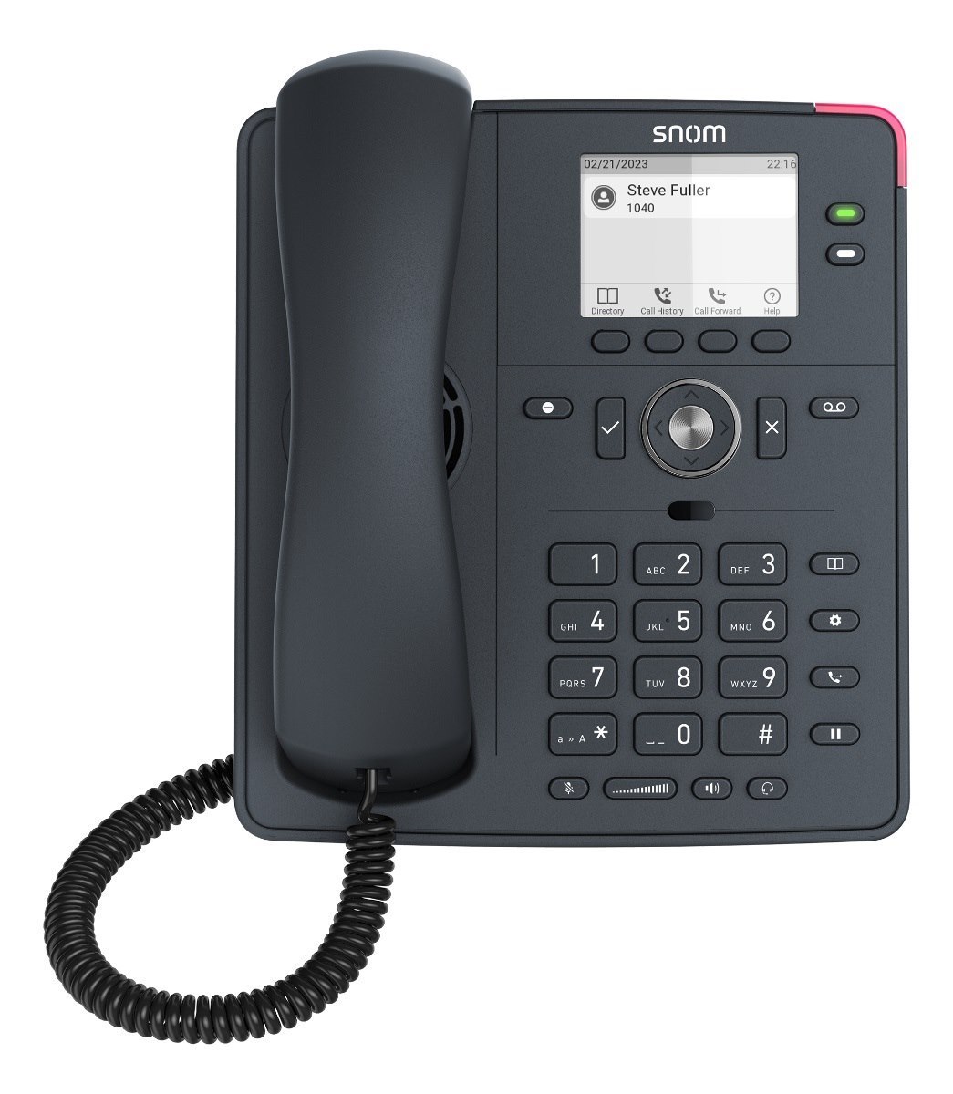 Snom D140 DeskTelephone, PoE, HD Audio, Cost-Effective, 2 Sip Identities, Low Power Consumption (PoE)