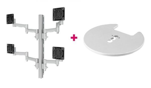 Atdec Desk Mount for Monitor - Silver