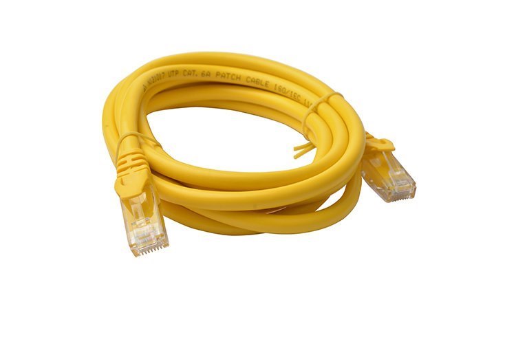 8Ware Cat6a Cable 2M - Yellow Color RJ45 Ethernet Network Lan Utp Patch Cord Snagless