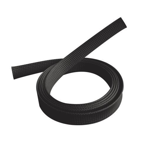 Brateck Braided Cable Sock (30MM/1.2' Width) Material Polyester Dimensions1000x30mm -- Black